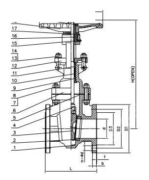 API 600 Wedge Gate Valve, ASTM A216 WCB, 2 Inch, 150 LB, RF