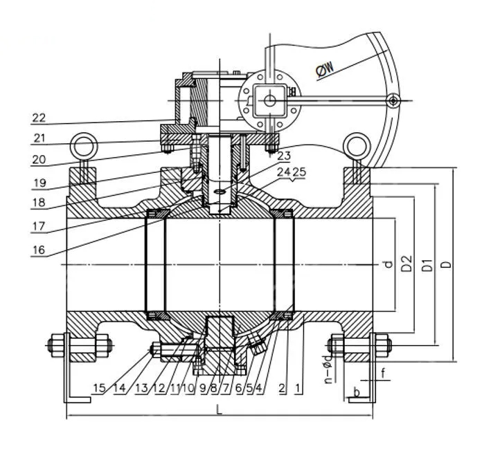 API 6D Trunnion Ball Valves, ASTM A216 WCB, 4 IN, CL600, RF