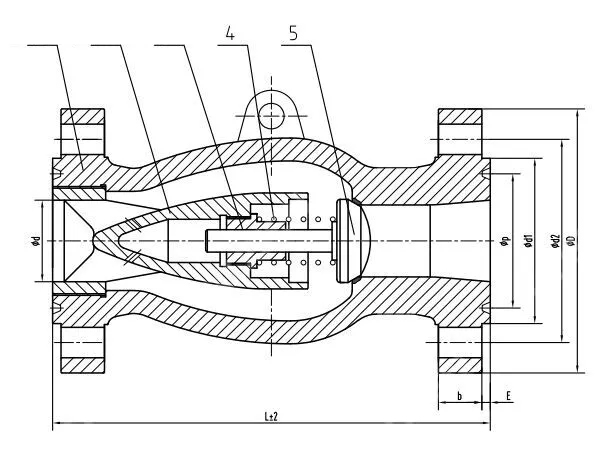 ASME B16.34 Axial Flow Check Valve, A216 WCB, 12 Inch, CL600