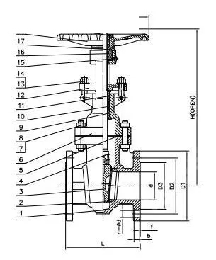 ASTM A216 WCB Wedge Gate Valve, API 600, 3 IN, CL300, OS&Y
