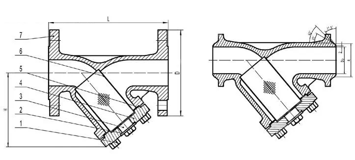 ASTM A216 WCB Y Strainer, ASME B16.34, SS 304 Screen, 3 IN, CL150