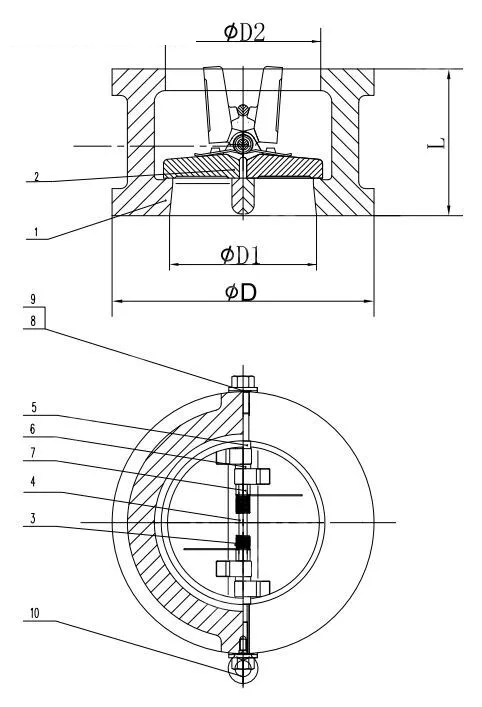 ASTM A351 CF3M Wafer Check Valve, API 594, 3 Inch, 300 LB