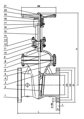 ASTM A352 LCC Gate Valve, API 600, 3 IN, CL300, Rising Stem