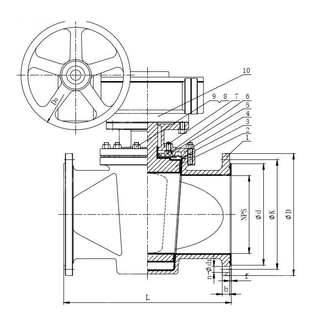 Teflon Lined Plug Valve, API 6D, A216 WCB, 6 Inch, CL150, RF