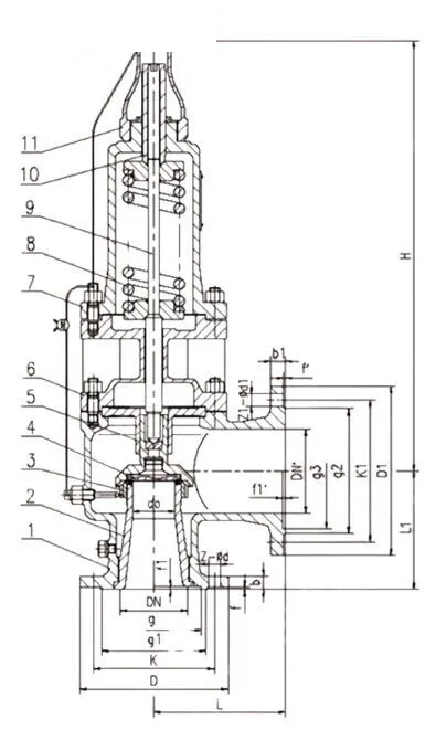 Safety Valve with Radiator, API 526, A216 WCB, DN100, PN16