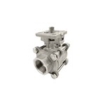 1000 WOG Ball Valves, ASTM A351 CF8, 1-1/2 IN, 3PC, Threaded