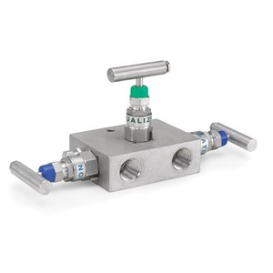 3 Way Manifold Valve, Stainless Steel 316, 1/2 IN, 6000 PSI