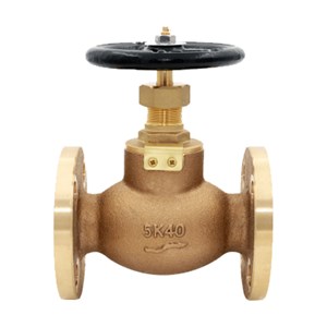 Cast Bronze BC6 Globe Valve, JIS 7301, 40A, 5K, 1-1/2 IN, FF