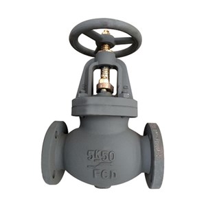 Cast Iron FC200 Globe Valve, JIS F7305, 50A, 5K, 2 IN, FF
