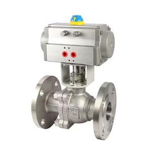 Heavy Duty Industrial Pneumatic Actuator Ball Valve DN50, PN16 Flanged Type