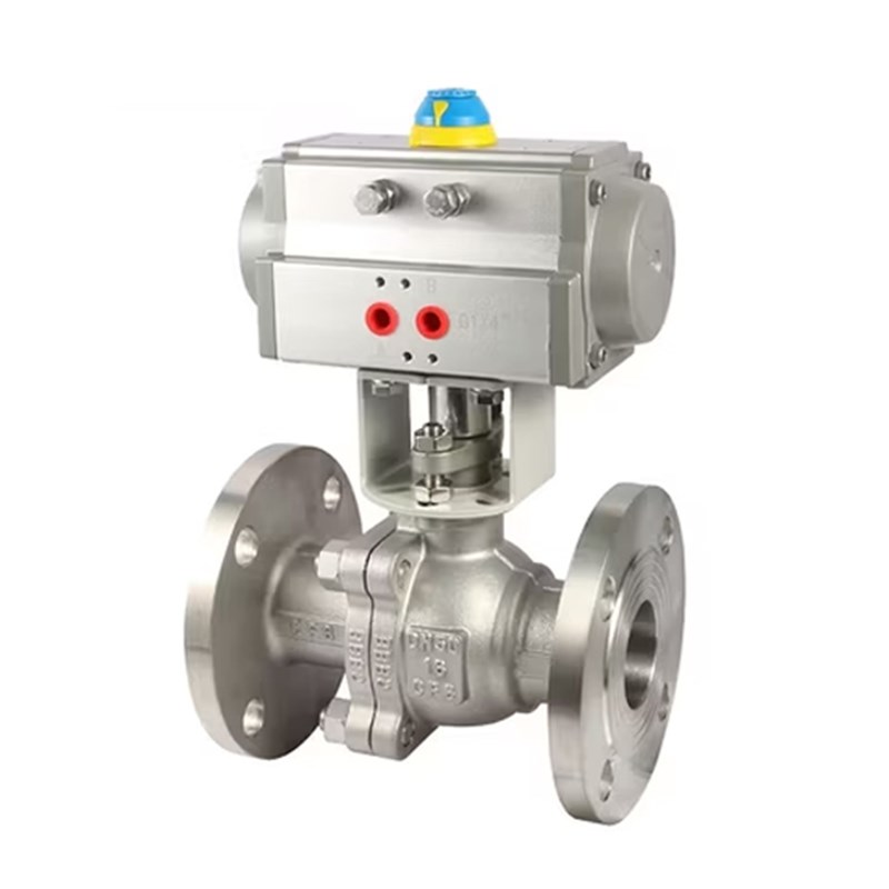 Heavy Duty Industrial Pneumatic Actuator Ball Valve DN50, PN16 Flanged Type
