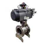 Pneumatic Actuator Eccentric Semi Ball Valve Hard Seated