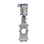 Pneumatic Knife Gate Valve, ASTM A351 CF8, DN100, PN10, 4 IN