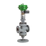 Pneumatic Three Way Control Valve, A216 WCC, 6 Inch, 150 LB