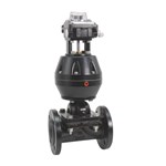 PVDF Diaphragm Valve, DN25, PN10, Pneumatic, with Limit Switch