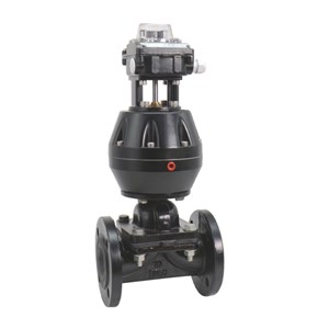 PVDF Diaphragm Valve, DN25, PN10, Pneumatic, with Limit Switch