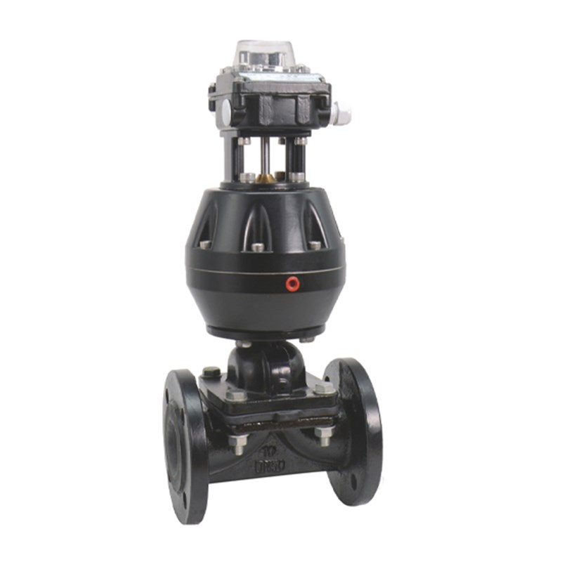 PVDF Diaphragm Valve, DN25, PN10, Pneumatic, with Limit Switch