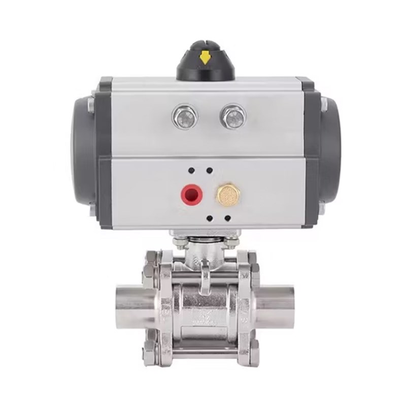 Sanitary Air Ball Valve Actuator Pneumatic Control Motorized Valves