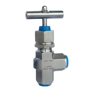SS 304 Angle Needle Valve, 1/2 Inch, DN15, PN320, Male NPT