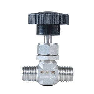 SS 304 Needle Valve, Custom Sizes, 3000 PSI, NPT Threaded