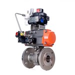 Stainless Steel CF8/CF8M Wafer Segmented Float/Floating Brass 3 Way Ball Valve with Pneumatic Actuator Industrial Control / Globe Valve Pinch Valve