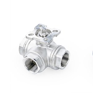 Three Way Ball Valve, ASME B16.34, A351 CF8M, 1000 WOG, NPT