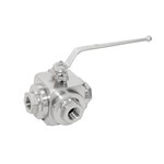 Three Way Ball Valves, ASME B16.34, A182 F304, 800 LB, FNPT