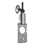 Wafer Knife Gate Valve, A351 CF8, 14 Inch, CL150, Bevel Gear